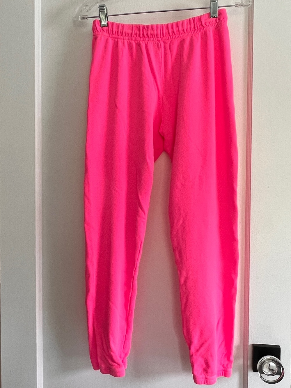 Michael Lauren “Nate Core Crop” Neon Pink Joggers